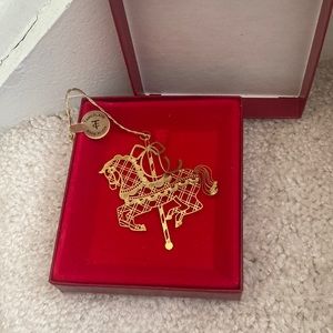 Tamerlane Made In USA 24 kt gold finish carousel horse